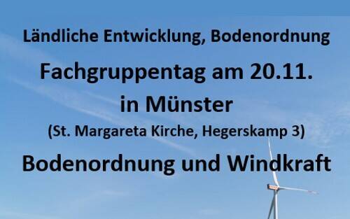 Fachgruppentag am 20.11. in Münster